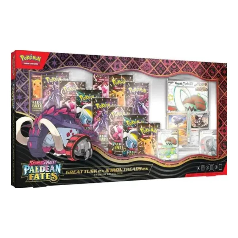 Paldean Fates Premium Collection – Great Tusk ex &amp; Iron Treads ex